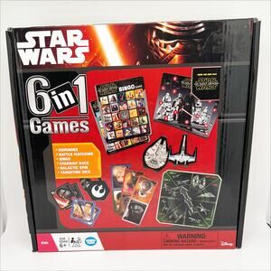 Star Wars 6 in 1 Games Set - Dominoes, Matching, Bingo, Dice, Spin, Race NIB